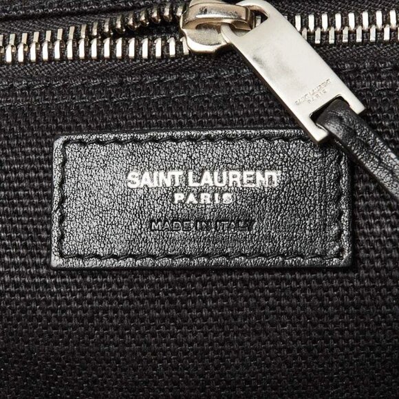 Yves Saint Laurent Natural Linen And Leather Rive Gauche North/South Tote Bag - Picture 6 of 10